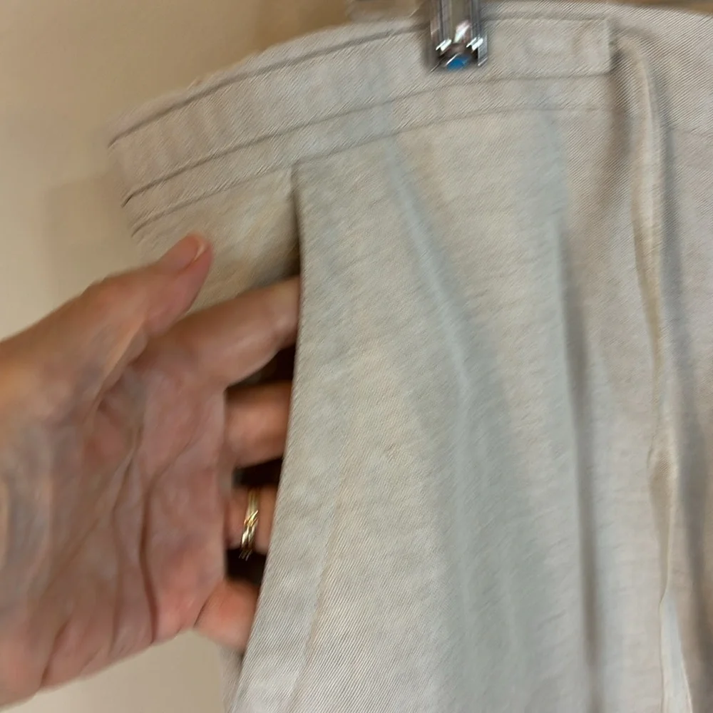 Cubavera Light Tan Linen Blend Pants Size Large (36-38)